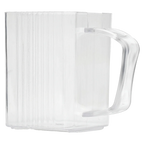 Geriffelter Kunststoff-Mundspülbecher, 360 ml (Weiß)