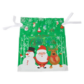 Geschenkbeutel mit Zugband und Santa Claus-Design, klein (Grün)