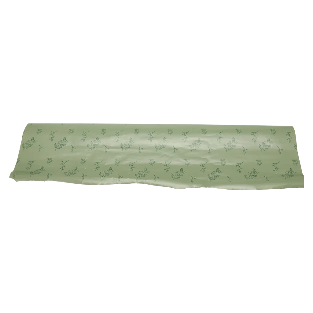 Geschenkpapier mit Pflanzen-Print, 70×140 cm (Grün)