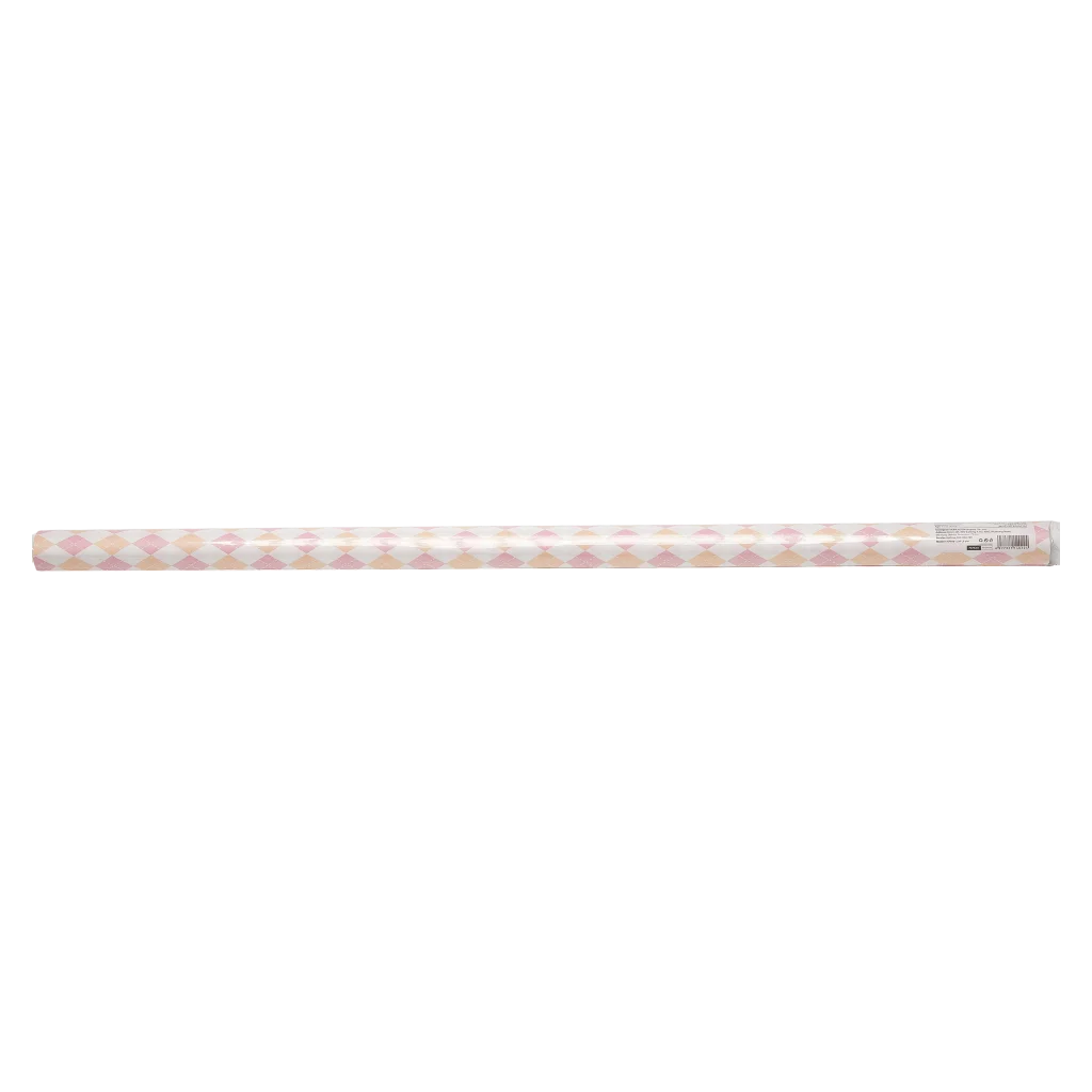 Geschenkpapier mit Rauten-Design, 70×140 cm (Rosa/Weiß/Apricot)