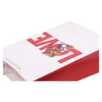 Große Geschenkpapiertragetasche mit Bär-Design, stabil (Rot/Weiß)