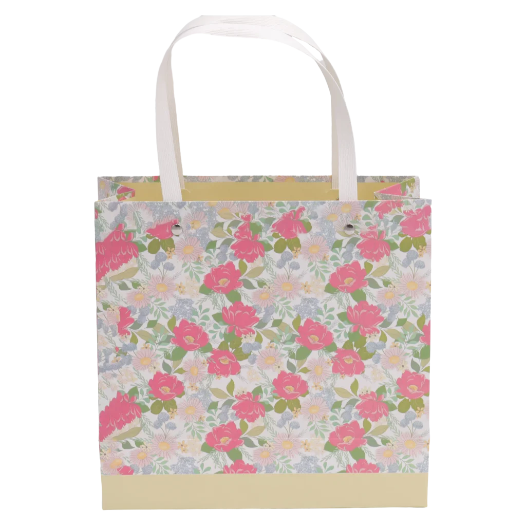 Geschenktasche mit Blumen-Print, klein (Mehrfarbig)