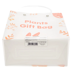 Geschenktasche aus Kunststoff mit Pflanzen-Print (Orange/Grün/Lila)