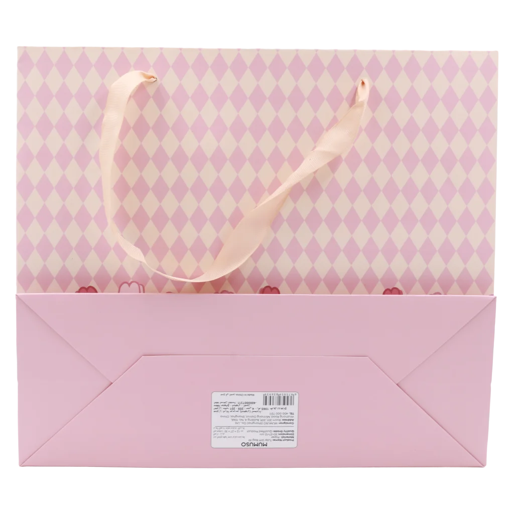 Geschenktasche mittel, Tulpen-Design (Rosa)