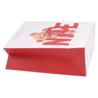 Geschenktasche aus Papier mit Bären-Design, mittelgroß (Rot/Weiß)