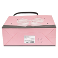 Geschenktasche aus Papier klein mit Schleifen-Design (Rosa)