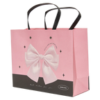 Geschenktasche aus Papier klein mit Schleifen-Design (Rosa)