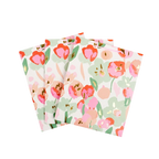 Geschenktüte Papier mittel mit Blumen-Design (Rosa/Grün)