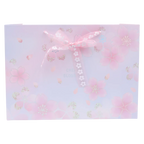 Große Geschenktüte aus Papier, rechteckig mit Kirschblüten-Design (Rosa/Weiß)