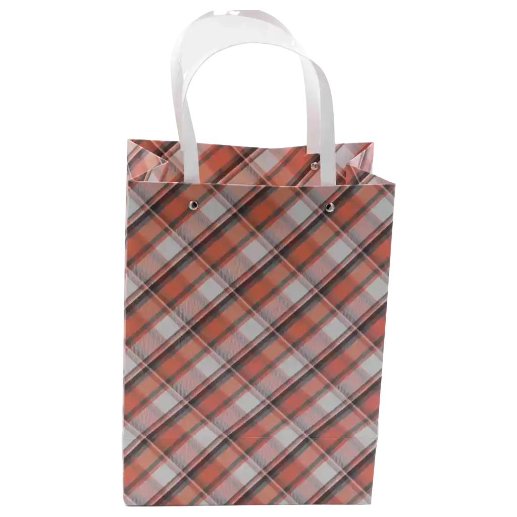 Geschenktasche kariert mittelgroß mit Karomuster (Mehrfarbig)