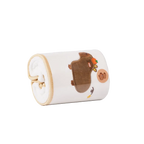 Gesichtshandtuch aus Florgarn mit Capybara-Design für sanfte Pflege (Braun/Weiß)