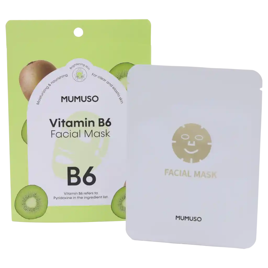Tuchmaske für das Gesicht mit Vitamin B6, feuchtigkeitsspendend (Grün)