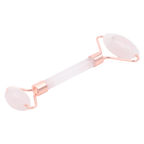 Gesichtsmassager aus Naturstein, Dual-Roller (Pink)