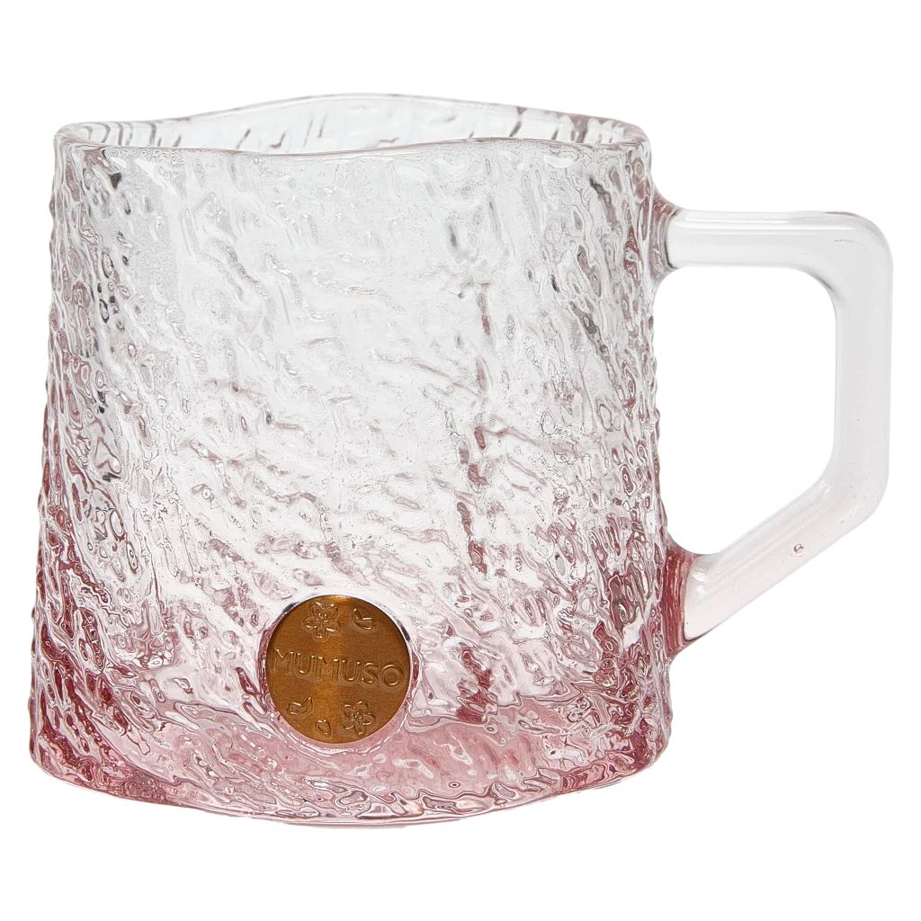 Glas-Tasse aus Natrium-Calcium-Glas mit Kirschblüten-Design, 260 ml (Pink Gradient)