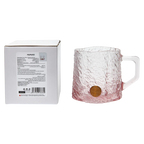 Glas-Tasse aus Natrium-Calcium-Glas mit Kirschblüten-Design, 260 ml (Pink Gradient)