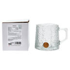 Glasbecher aus Natrium-Calcium-Glas, 260 ml (Transparent) mit strukturiertem Design