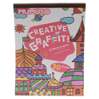 Graffiti Malbuch A4 mit Architektur-Design, 30 Seiten (Mehrfarbig)