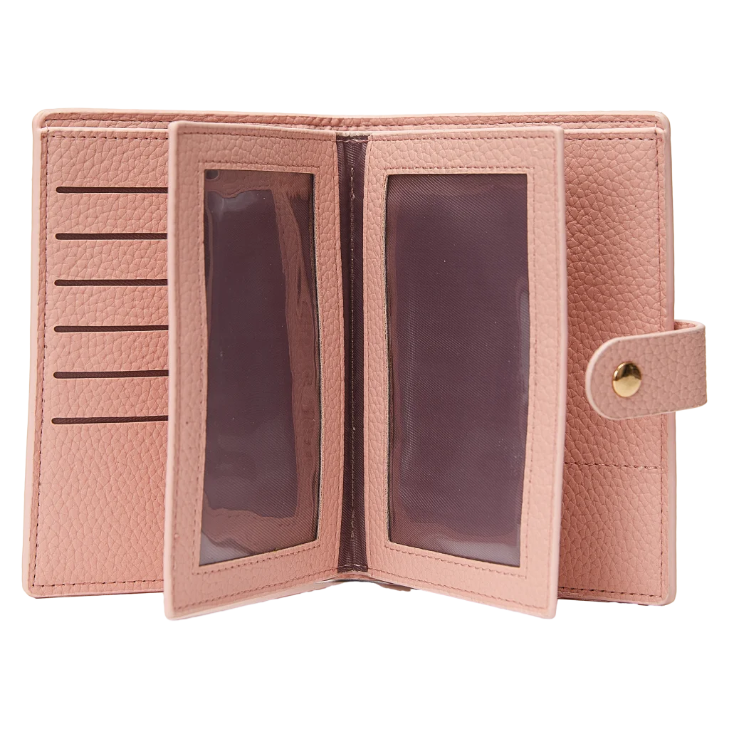 Große Kartenbörse aus Kunstleder mit strukturiertem Design (Rosa)