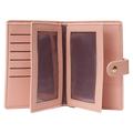 Große Kartenbörse aus Kunstleder mit strukturiertem Design (Rosa)