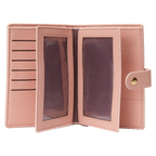 Große Kartenbörse aus Kunstleder mit strukturiertem Design (Rosa)