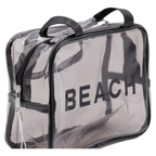 Große Kosmetiktasche aus PVC, Reiseformat (Schwarz)