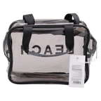 Große Kosmetiktasche aus PVC, Reiseformat (Schwarz)