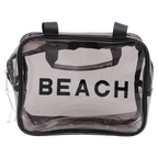 Große Kosmetiktasche aus PVC, Reiseformat (Schwarz)