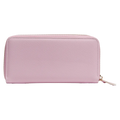 Große Kunstleder-Geldbörse mit Herz-Design und Schachbrettmuster (Pink/Blau)