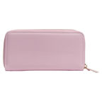 Große Kunstleder-Geldbörse mit Herz-Design und Schachbrettmuster (Pink/Blau)