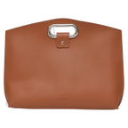 Große Laptop-Tasche aus Kunstleder mit Griff (Braun)