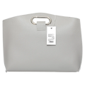 Große Laptoptasche aus Kunstleder für Notebooks und Zubehör (Grau)