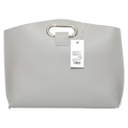 Große Laptoptasche aus Kunstleder für Notebooks und Zubehör (Grau)