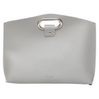 Große Laptoptasche aus Kunstleder für Notebooks und Zubehör (Grau)
