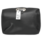 Große Laptoptasche aus Kunstleder mit Griffen (Schwarz)