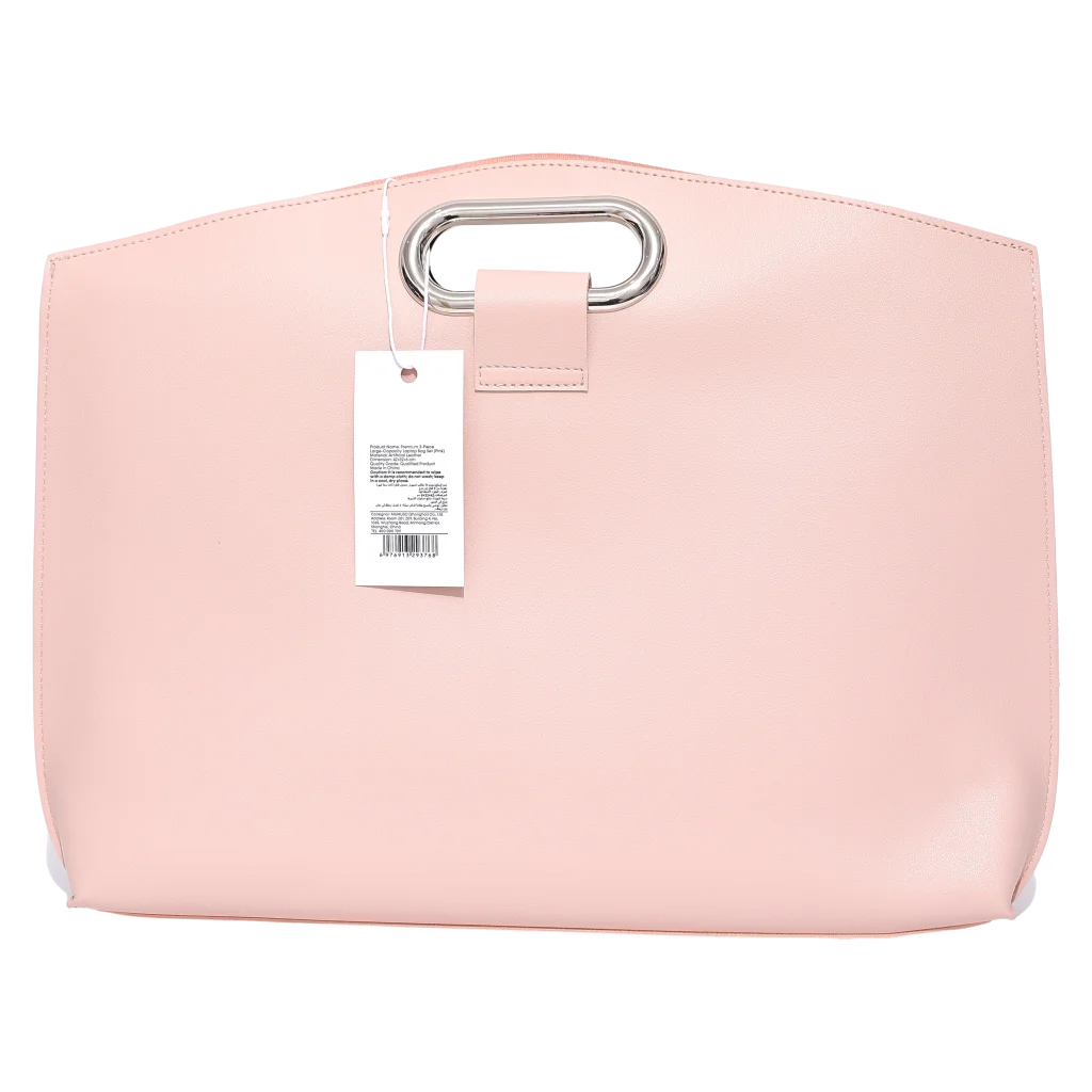 Große Laptoptasche aus Kunstleder für Notebooks und Zubehör (Rosa)