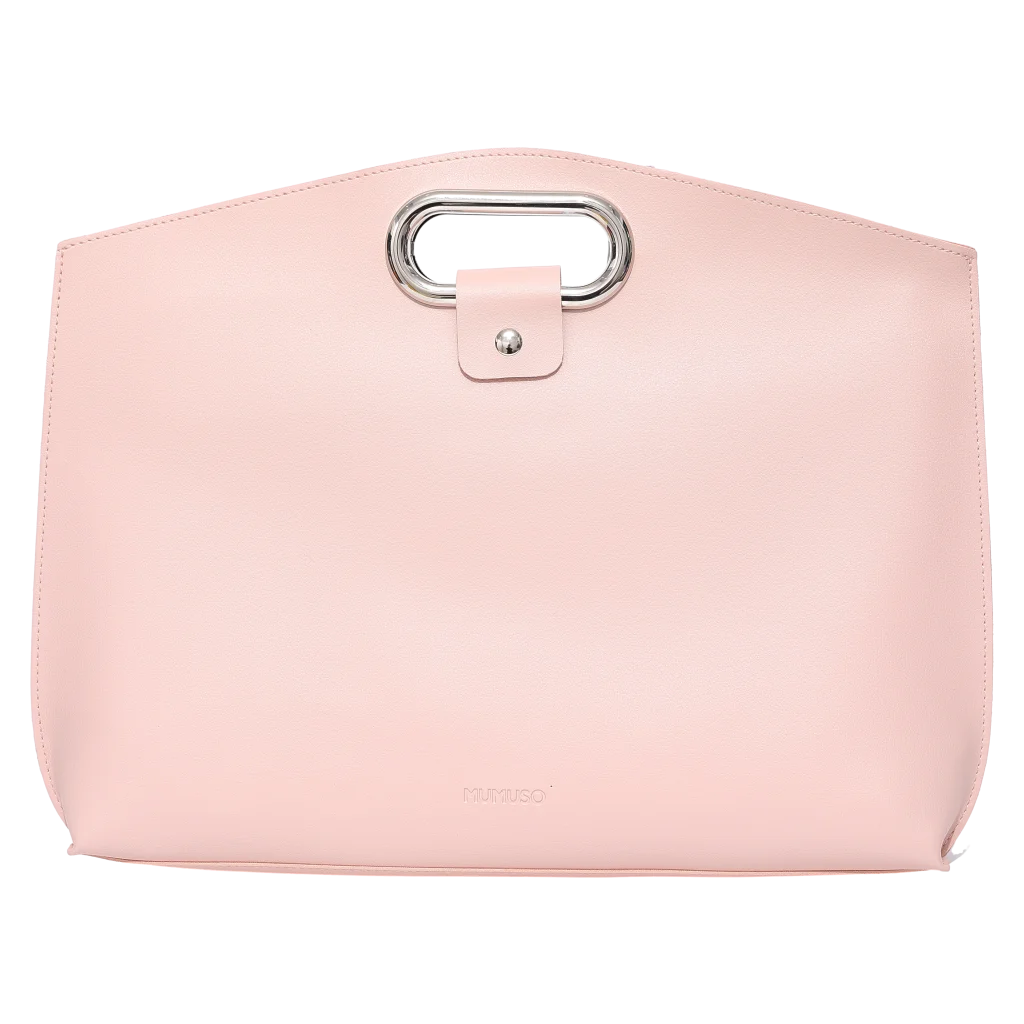 Große Laptoptasche aus Kunstleder für Notebooks und Zubehör (Rosa)