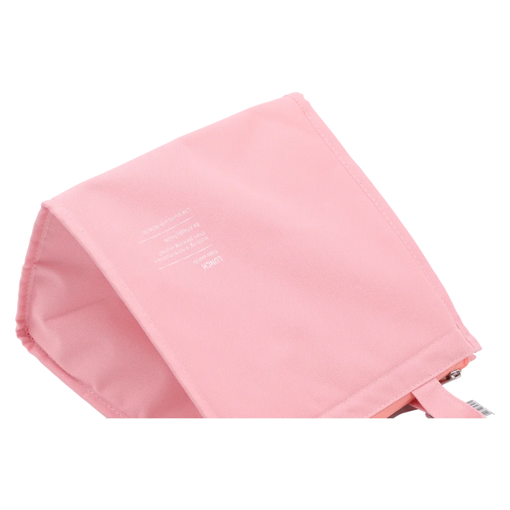 Große Lunchbag aus Stoff-Textil mit Aluminiumfutter (Rosa)