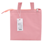 Große Lunchbag aus Stoff-Textil mit Aluminiumfutter (Rosa)