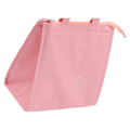 Große Lunchbag aus Stoff-Textil mit Aluminiumfutter (Rosa)