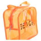 Große PVC-Kosmetiktasche, Reiseaufbewahrung (Orange)