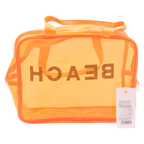 Große PVC-Kosmetiktasche, Reiseaufbewahrung (Orange)