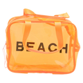 Große PVC-Kosmetiktasche, Reiseaufbewahrung (Orange)