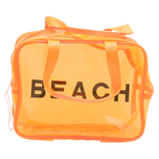 Große PVC-Kosmetiktasche, Reiseaufbewahrung (Orange)