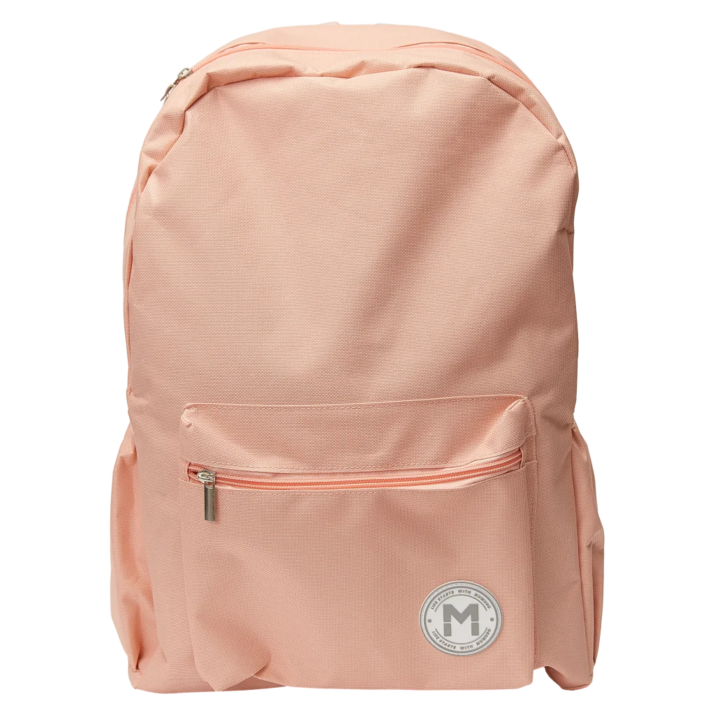 Großer Rucksack mit Letter-M-Print, geräumig (Pink)