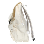 Großer Rucksack aus Nylonstoff mit mehreren Fächern (Beige)