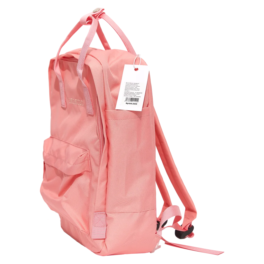 Großer Rucksack aus Nylonstoff mit hoher Kapazität (Rosa)