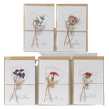 Grußkarte mit Trockenblumen-Design, Mehrfarbig