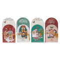 Grußkarte Weihnachten mit farbenfrohem Design (Weiß/Grün/Rot)