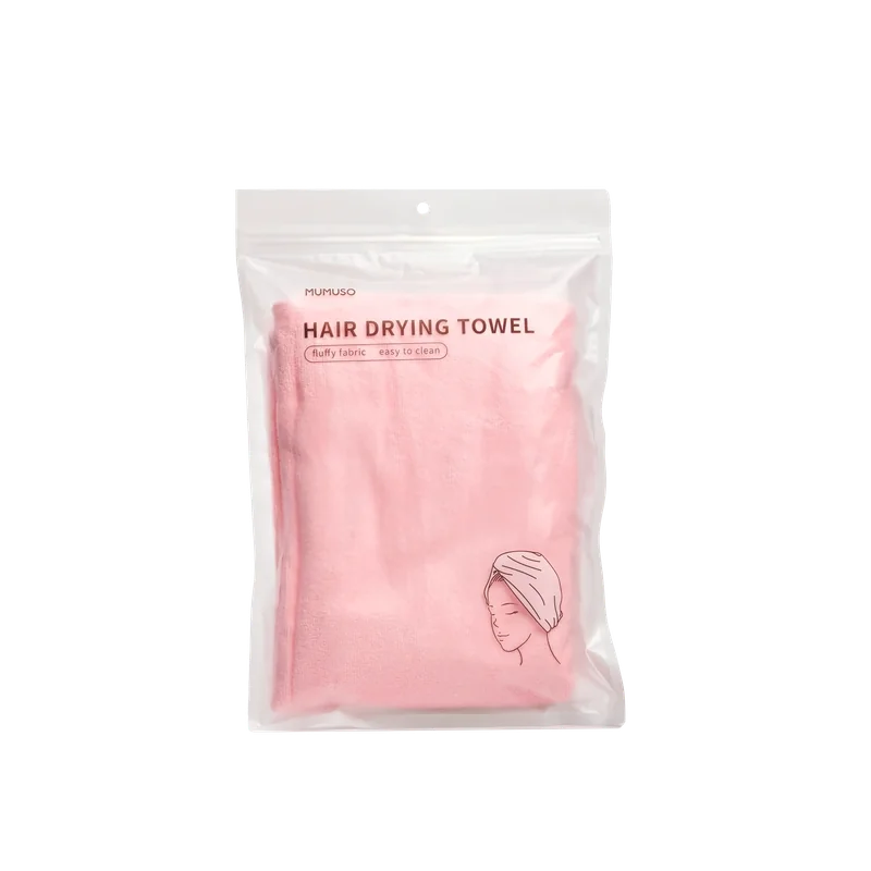 Haar-Turban-Handtuch aus Mikrofaser, 25×65 cm (Hellrosa)