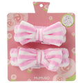2-teiliges Haarband-Set aus Polyester mit Schleifen-Design (Lila/Weiß)